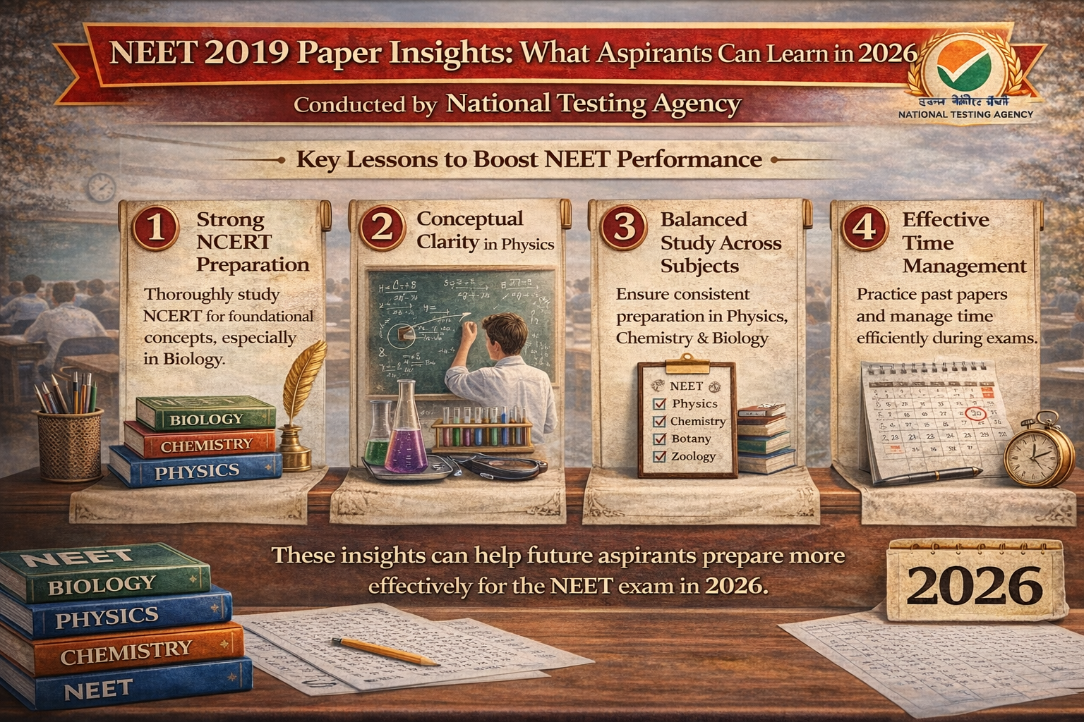NEET 2019 Paper Insights: What Aspirants Can Learn in 2026 | NEET Rank Predictor, NMC, WDOMS & MBBS in Georgia Guide
